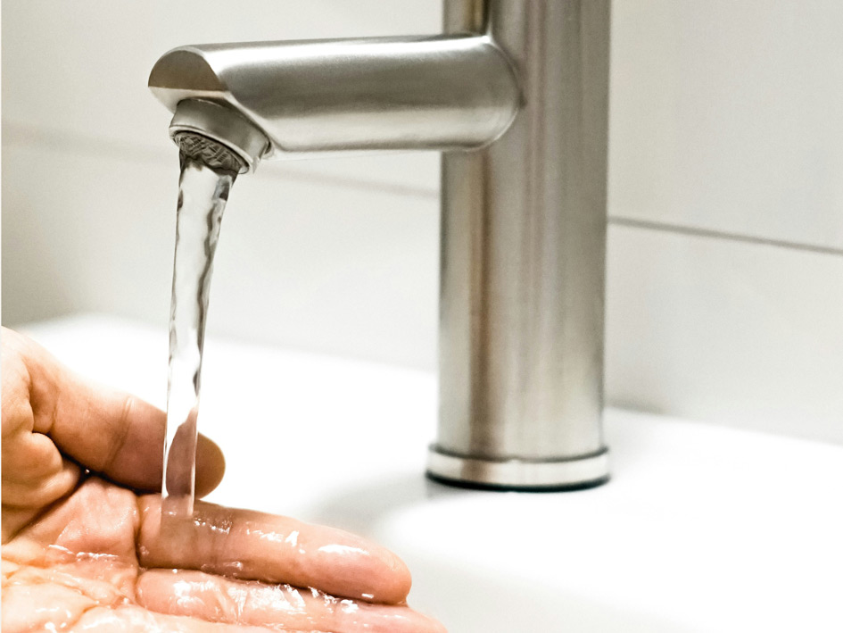 Water pressure from bathroom faucet